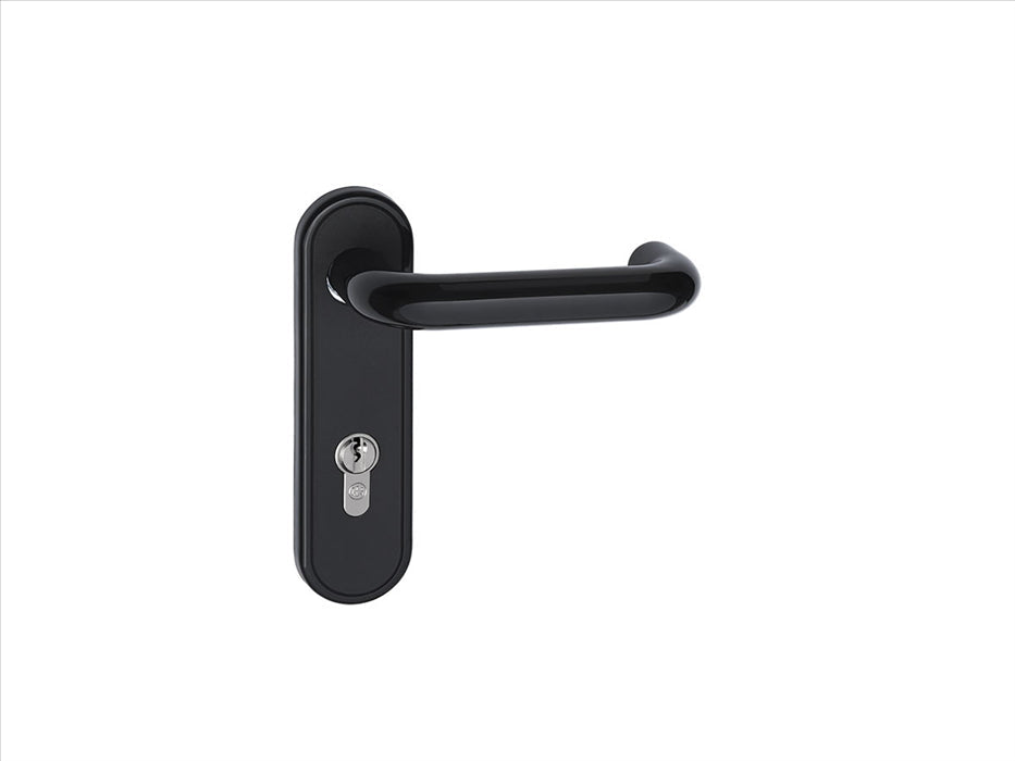 Garador Black Lever Handle Side Door