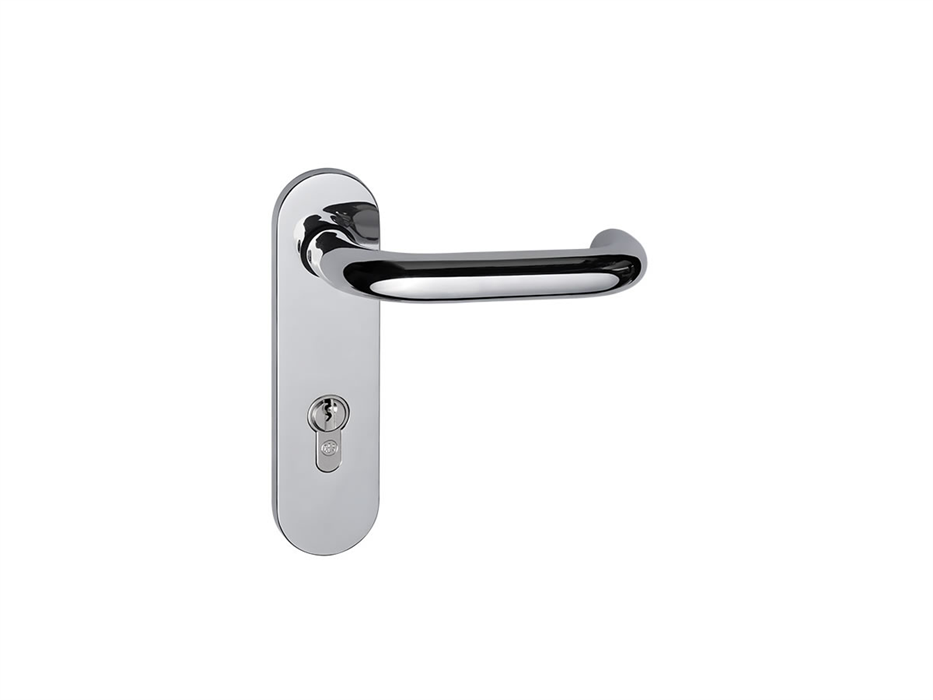 3351 - Chrome Effect Lever/ Lever Handle Side Hinged Doors