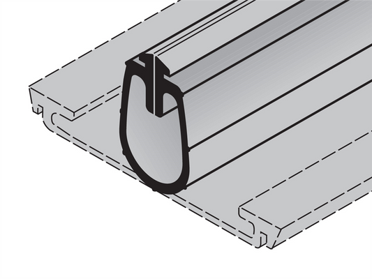 8455 - Rubber Bottom Seal for Sectional Garage Door (5.5 metre length)